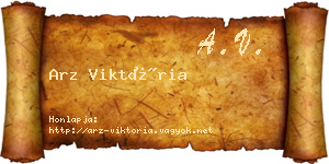 Arz Viktória névjegykártya
